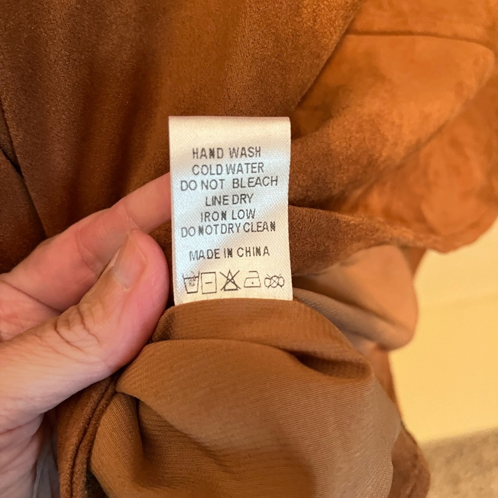 Promesa Brown Faux Suede Jacket - Picture 6 of 6